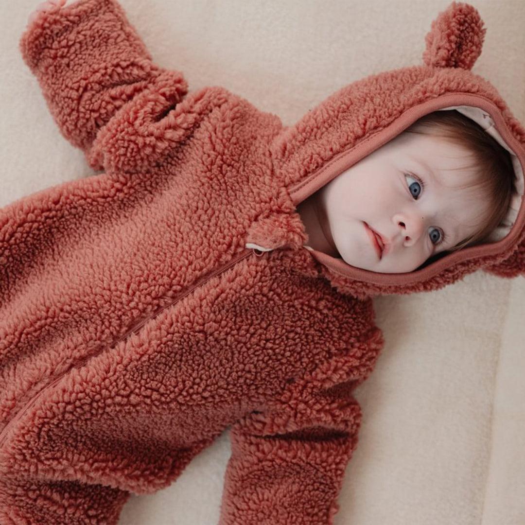 Little Dutch Teddy One-Piece Suit - Pink Blush-Bodysuits-Pink Blush-3-6m | Natural Baby Shower