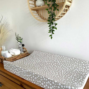 Mama Shack Anti Roll Changing Mat - Taupe Spotty-Changing Mats- | Natural Baby Shower