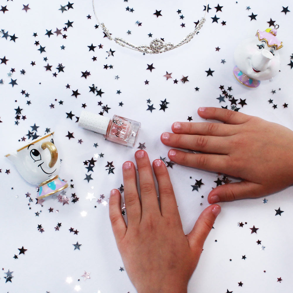 Miss Nella - Pink Glitter Peel-Off Top Coat Nail Polish