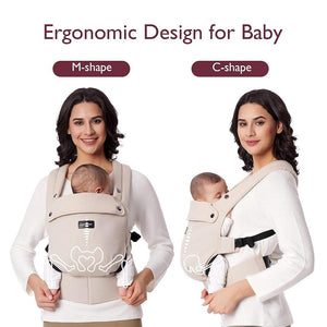 Momcozy Baby Carrier 3M+ - Cotton Khaki-Baby Carriers-Cotton Khaki- | Natural Baby Shower