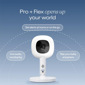 Nanit Pro Camera + Flex Stand Duo - White-Baby Monitors-White- | Natural Baby Shower