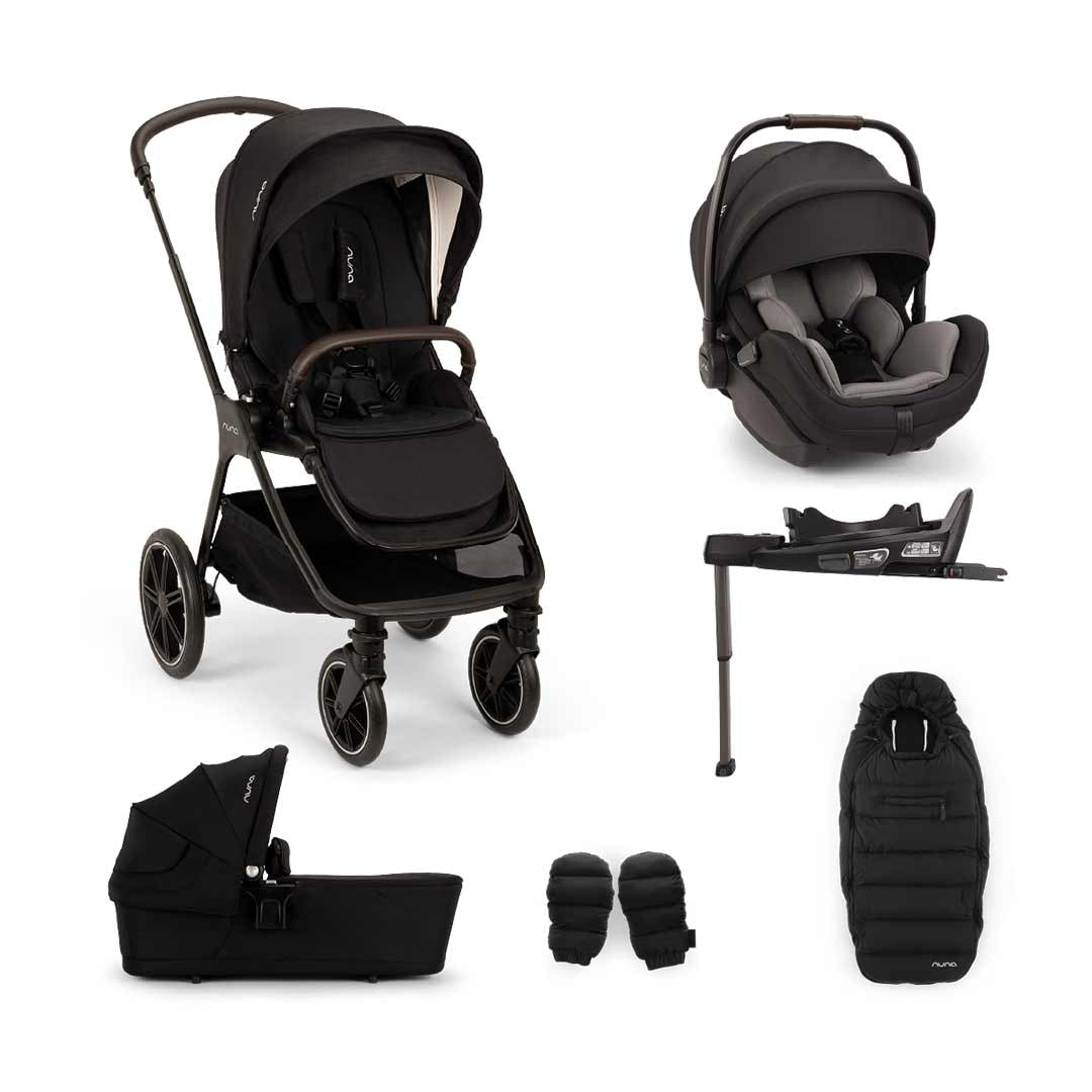 Nuna TRIV lx + ARRA Flex Travel System - Caviar-Travel Systems-Caviar- | Natural Baby Shower