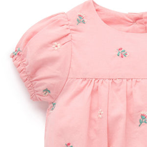 Purebaby Embroidered Bodysuit - Swallow Broderie-Bodysuits-Swallow Broderie-0-3m | Natural Baby Shower