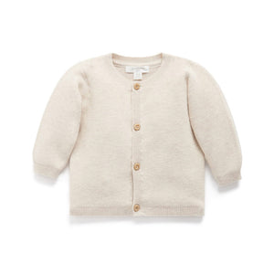 Purebaby Knit Cardigan - White-Cardigans-White-0-3m | Natural Baby Shower