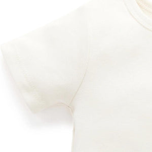 Purebaby Short Leg Overall Set - Laguna Stripe-Dungarees-Laguna Stripe-0-3m | Natural Baby Shower