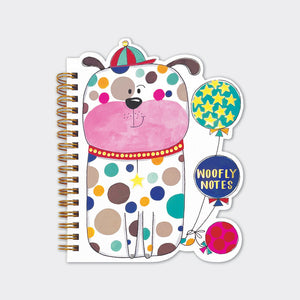 Rachel Ellen - Spotted Dog Shaped Wire-Bound Notebook
