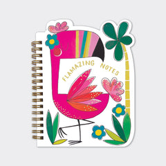Rachel Ellen - Flamingo Shaped Wire-bound Notebook