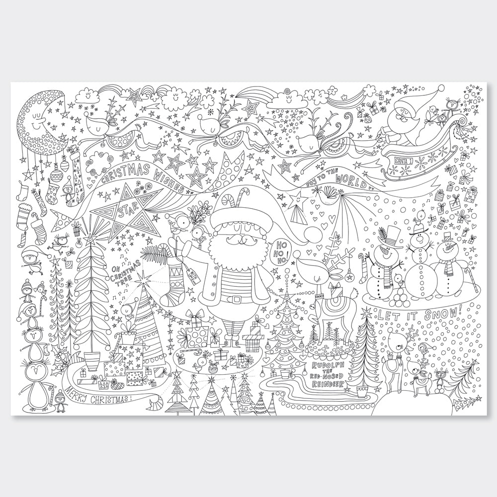 Rachel Ellen - Santa and Friends Giant Colouring Posters