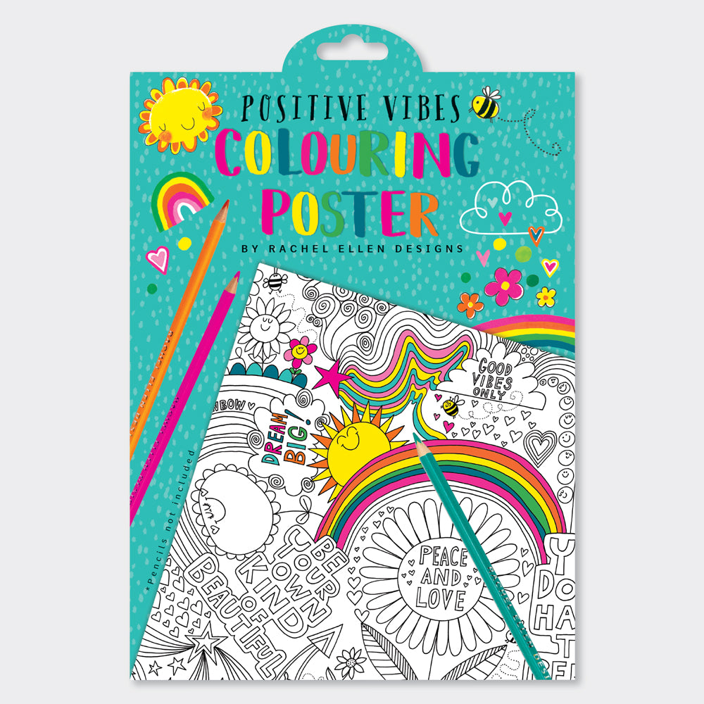 Rachel Ellen - Positive Vibes Giant Colouring Posters