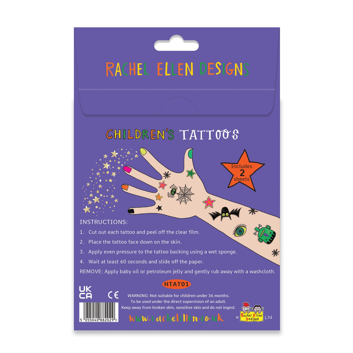 Rachel Ellen - Spooky Halloween Kids Temporary Tattoos