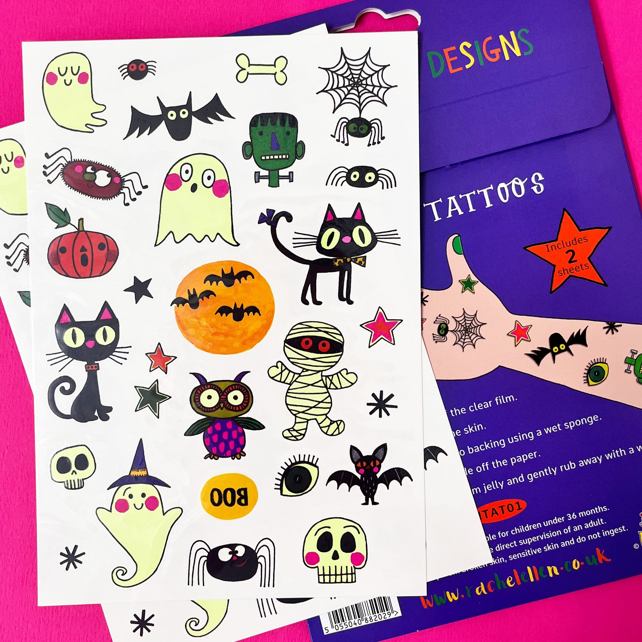 Rachel Ellen - Spooky Halloween Kids Temporary Tattoos