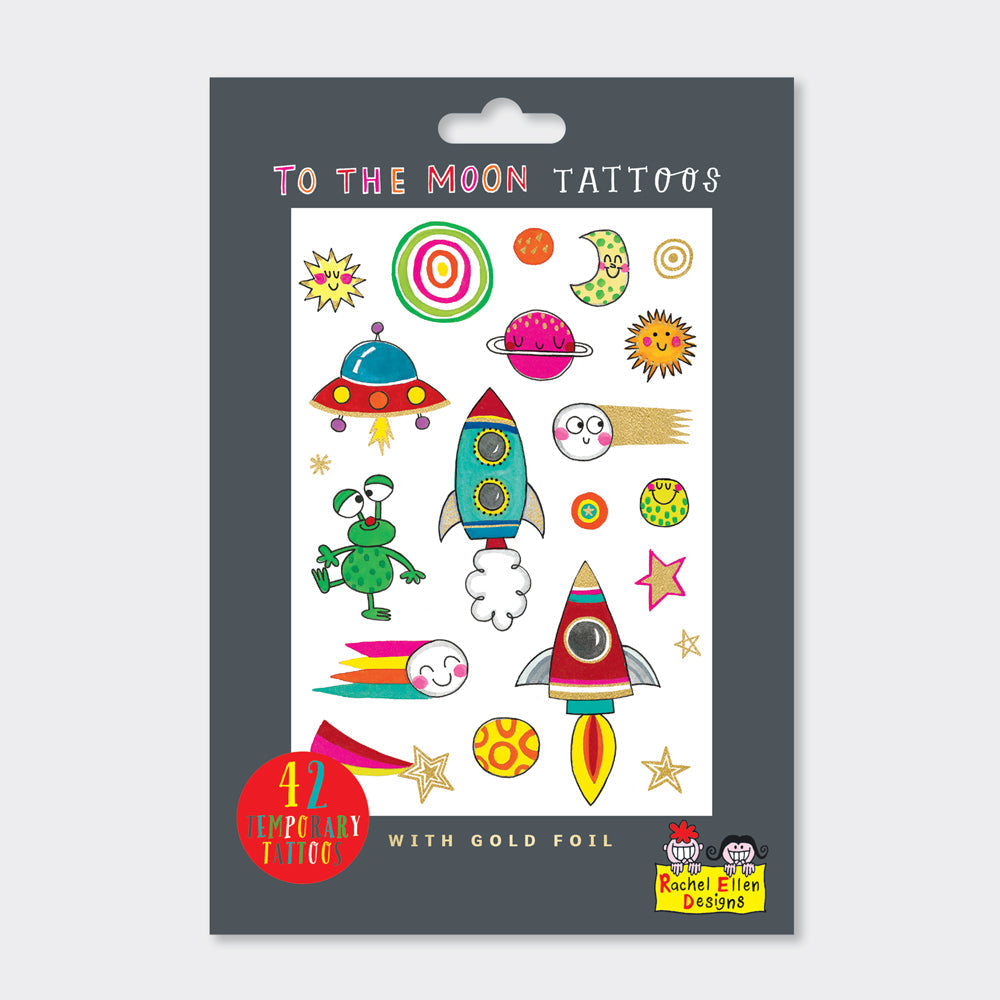 Rachel Ellen - To The Moon Children's Temporary Tattoos
