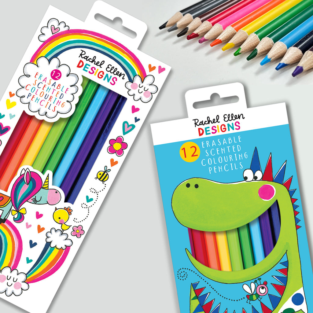 Rachel Ellen - Unicorns Scented and Eraser Colored Pencil Set