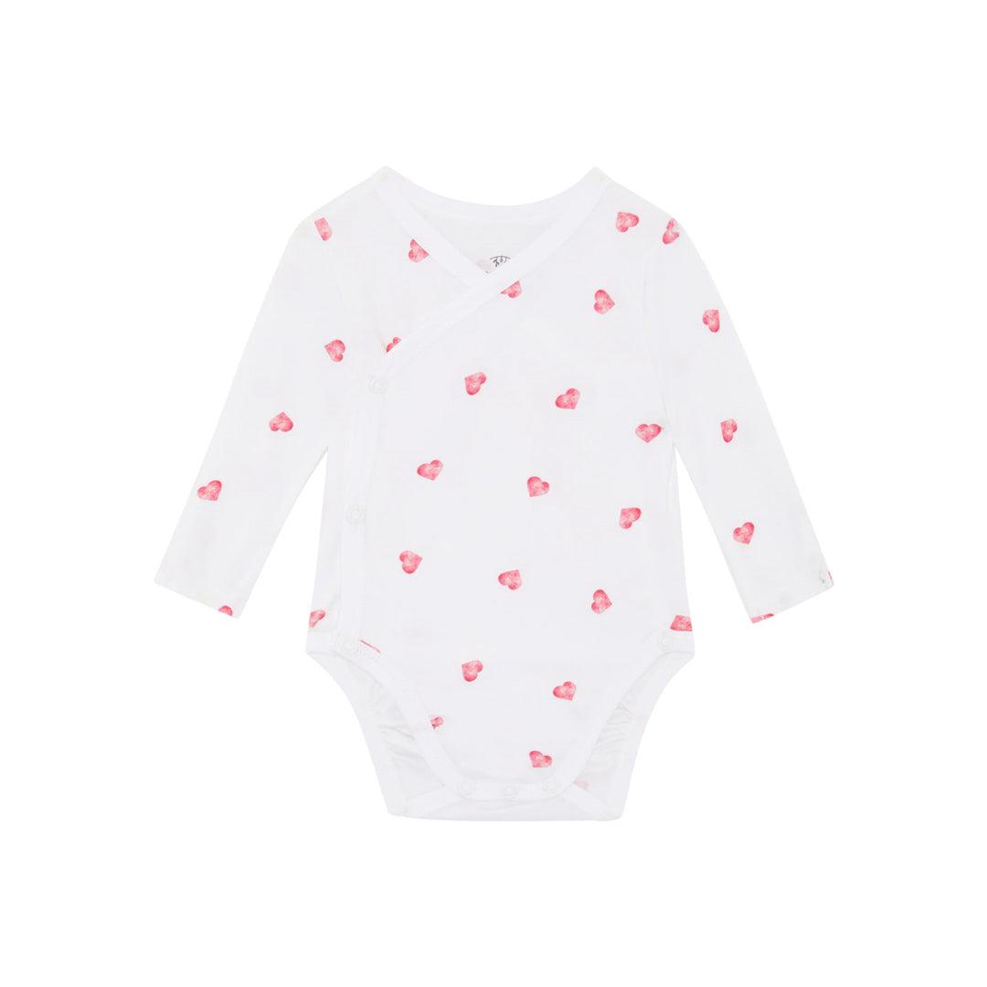 Rosa & Blue Long Bodysuit - Heart-Bodysuits- | Natural Baby Shower