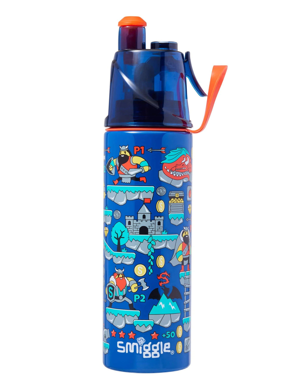 Smiggle - Livin Water Spray 500ML Steel Water Bottle