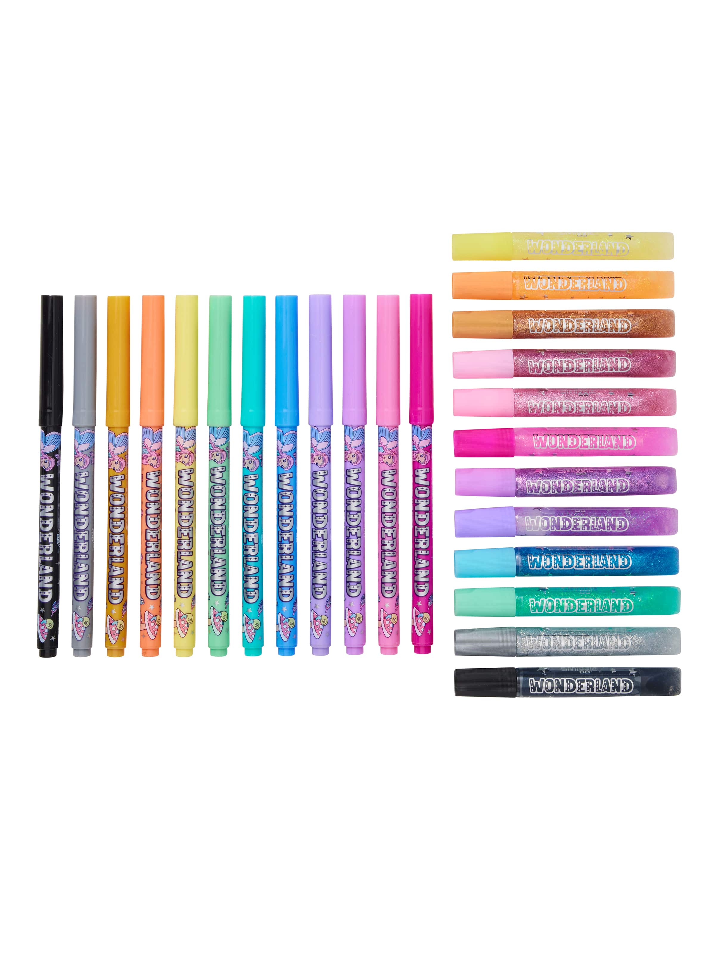 Smiggle - Wonderland Scented Colouring Pencil and Glitter Glue Set
