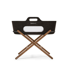 SnuzBaskit Graphite Moses Basket + Walnut Stand - Graphite / Walnut-Moses Baskets-Graphite / Walnut- | Natural Baby Shower