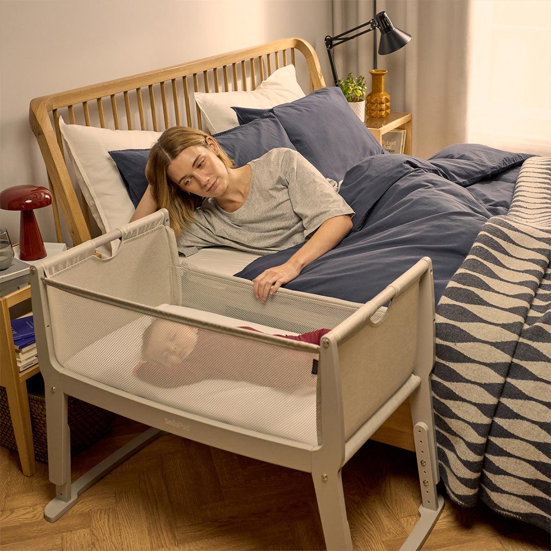 Snuz SnuzPod Studio Bedside Crib - Oslo Grey-Bedside Cribs-Oslo Grey- | Natural Baby Shower