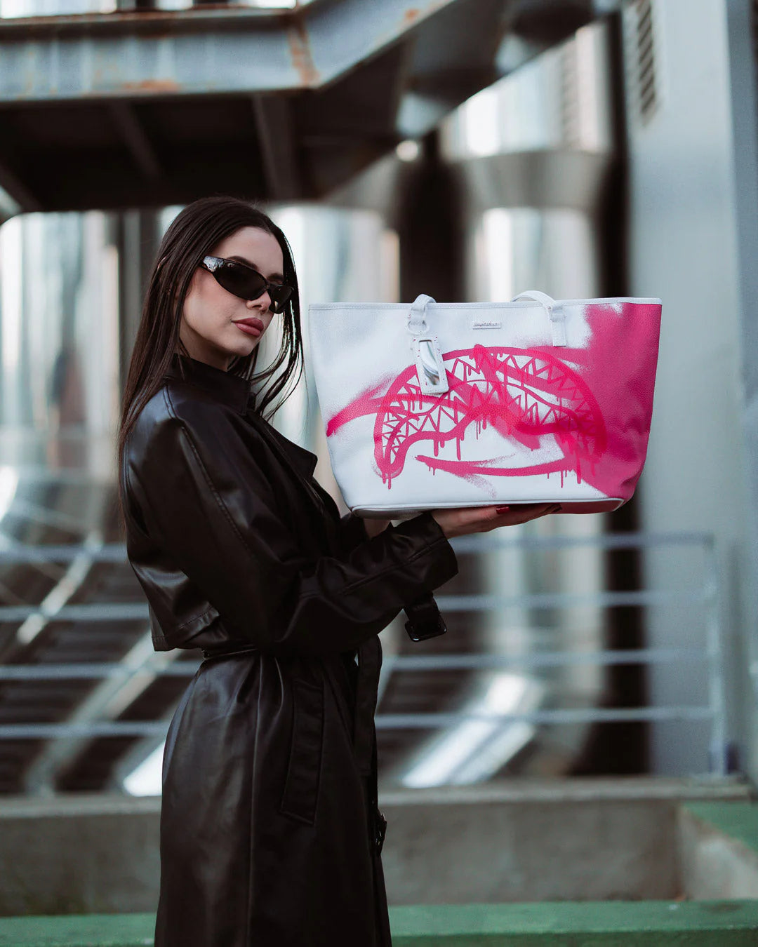 Sprayground - Storm Pink White Tote Shoulder Bag