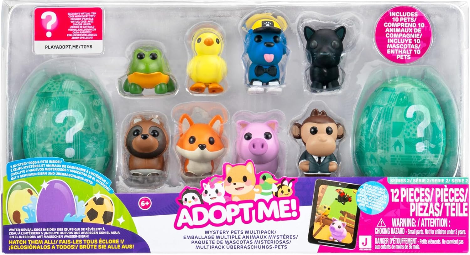 Squishmallows - Adopt Me! Series 2 10-Pack Mystery Pet Toy Figures