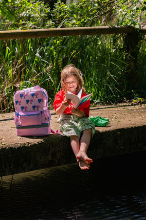 The Cotton Cloud - Dancing Hearts Nutritional Eyewear School Backpack