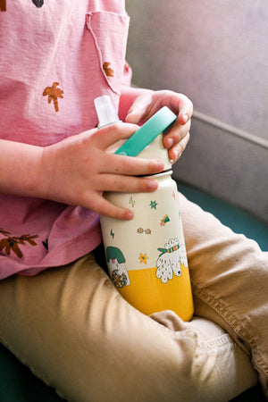 The Cotton Cloud - Funky Dogs 420ML Stainless Steel Hidden Straw Water Bottle