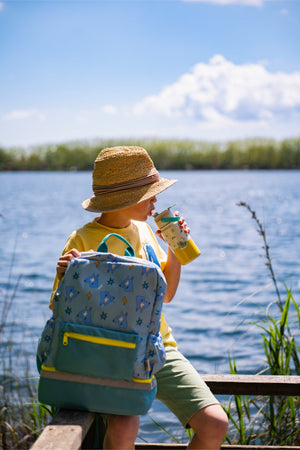 The Cotton Cloud - Funky Dogs Feeding Eyeglass School Backpack