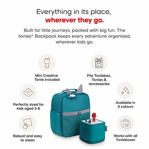 Tonies Backpack - Tropical Teal-Audio Player Accessories-Tropical Teal- | Natural Baby Shower