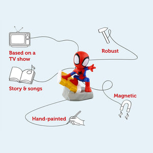 Tonies Marvel Spider-Man - Spidey And His Amazing Friends-Audio Player Cards + Characters- | Natural Baby Shower