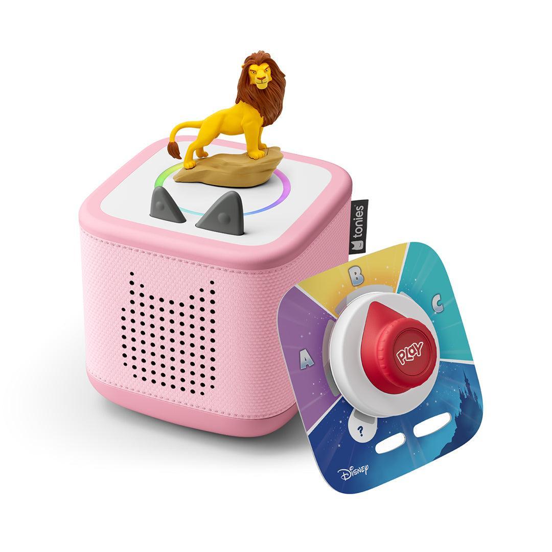Tonies Toniebox 2 Play Set with Lion King Simba Tonie, Tonieplay Game, Tonieplay Controller - Pink-Audio Players-Pink- | Natural Baby Shower