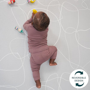 Tutti Bambini Luxury Padded XL Reversible Playmat - Bubble & Terrazzo-Play Mats-Bubble & Terrazzo-(200 x 140 cm) | Natural Baby Shower