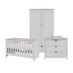Tutti Bambini Verona 3 Piece Room Set - Dove Grey/Oak-Nursery Sets-Dove Grey/Oak-No Mattress | Natural Baby Shower