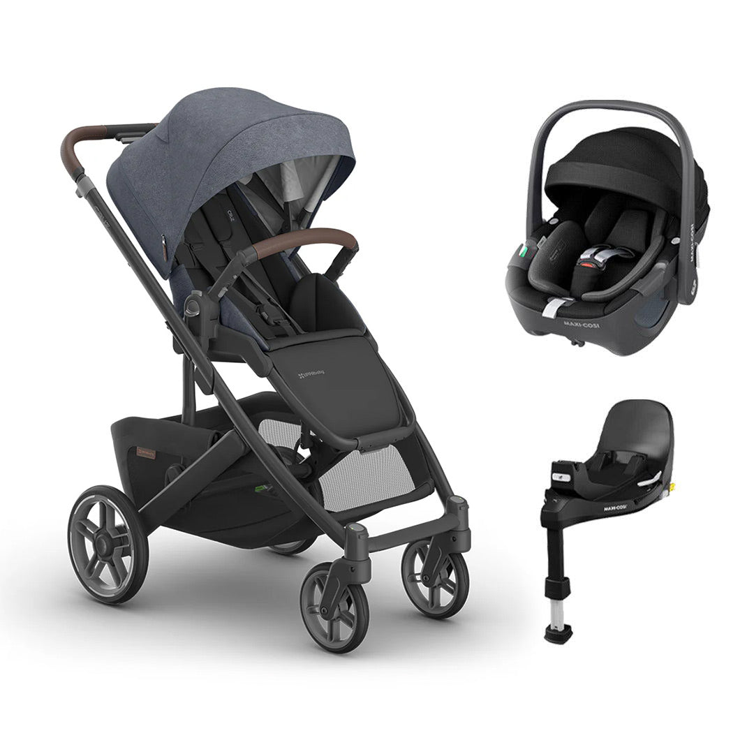 UPPAbaby CRUZ V3 + Pebble 360 Travel System-Travel Systems-Julian-Without Bassinet | Natural Baby Shower