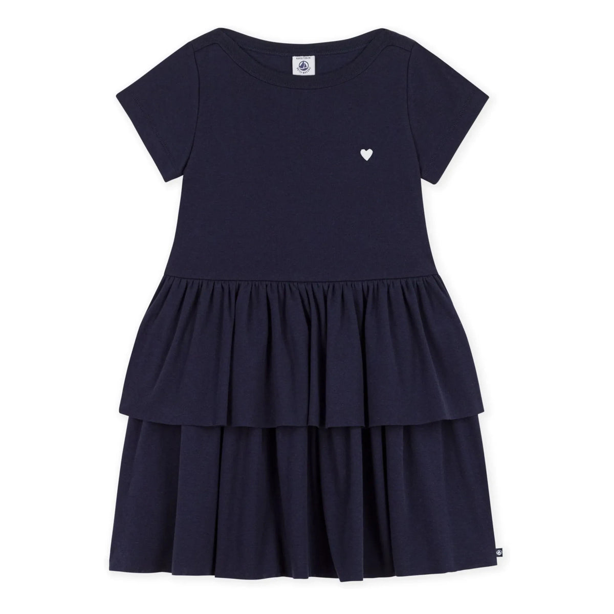 Petit Bateau - Organic Cotton Heart Dress | Navy