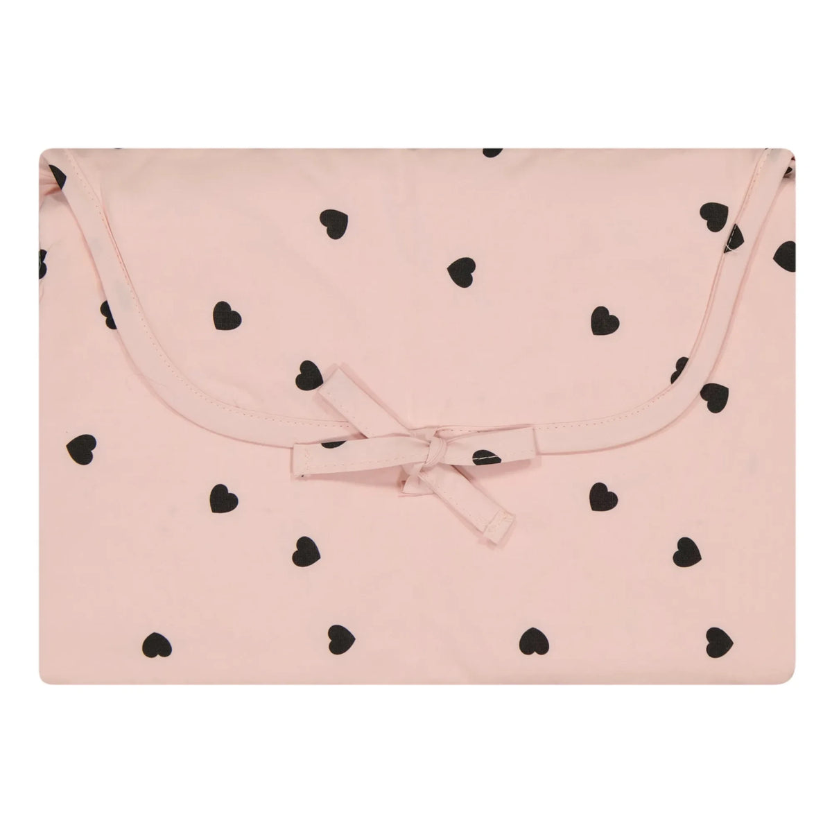 Rose in April - Charly Changing Mat with Black Hearts | Pale Pink