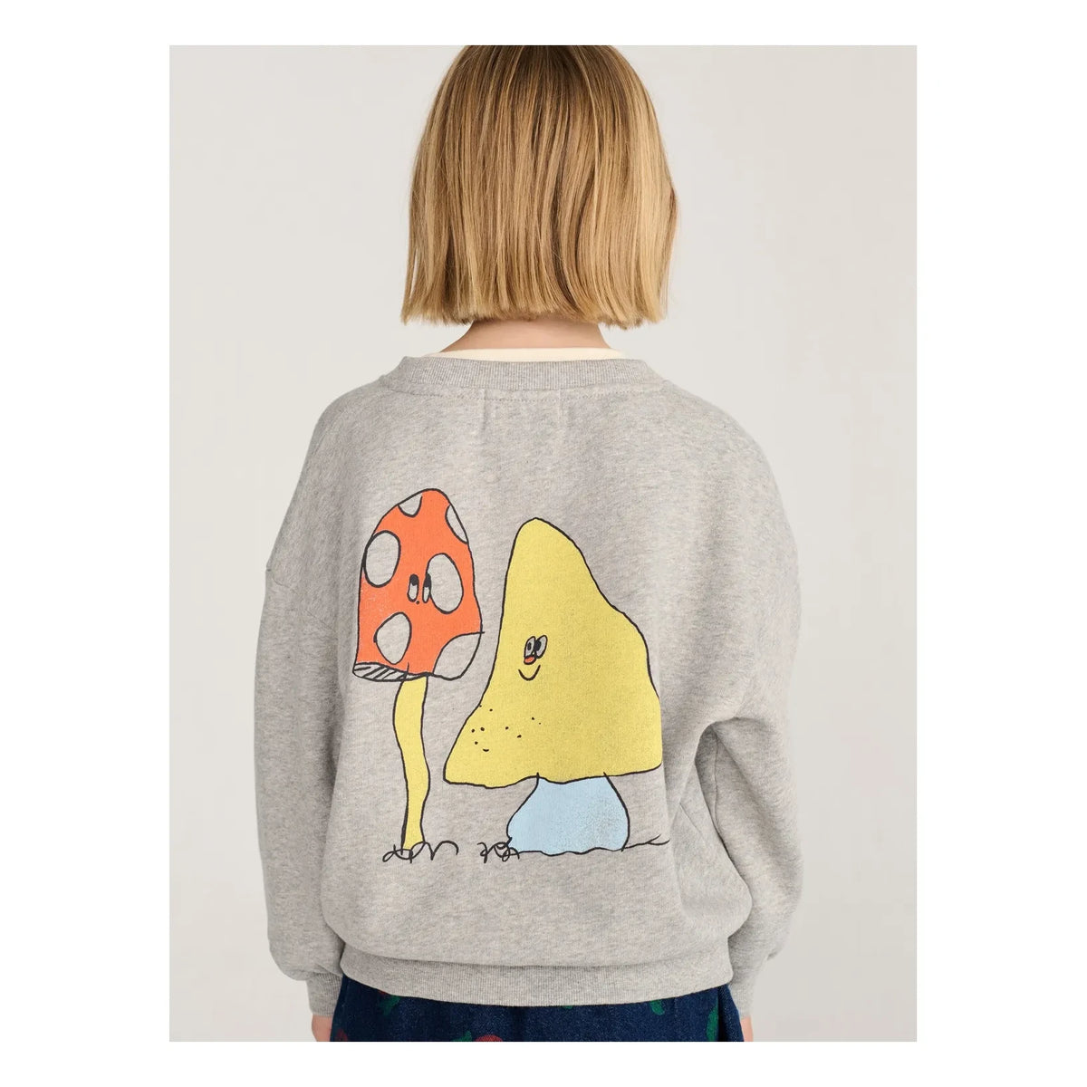 Bobo Choses - Mushroom Sweatshirt Organic Cotton | Heather Grey