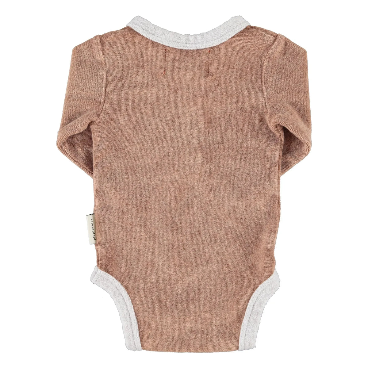 Piupiuchick - School Trip Organic Cotton Terry Bodysuit | Brown