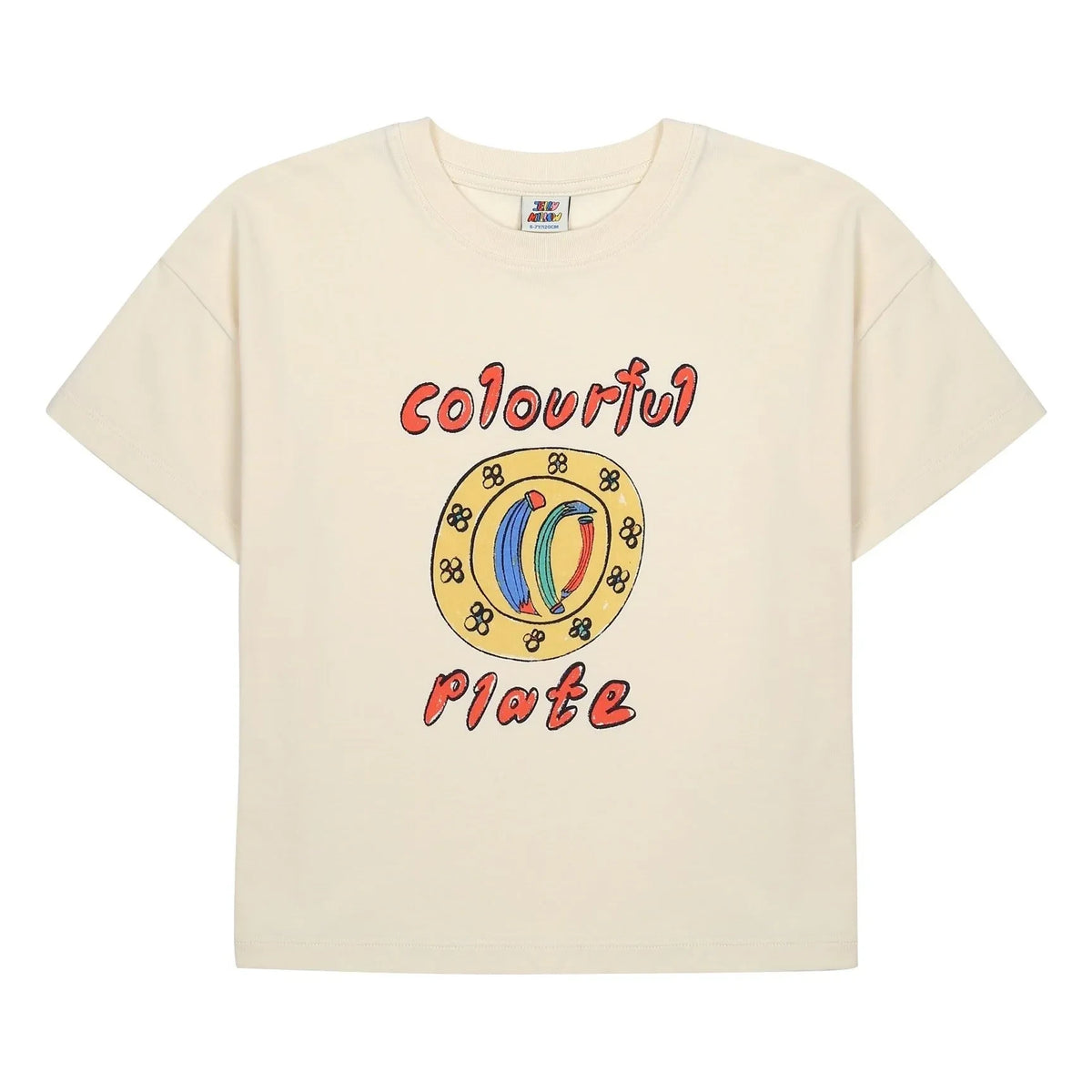 Jelly Mallow - Colorful Plate T-Shirt | Ivory