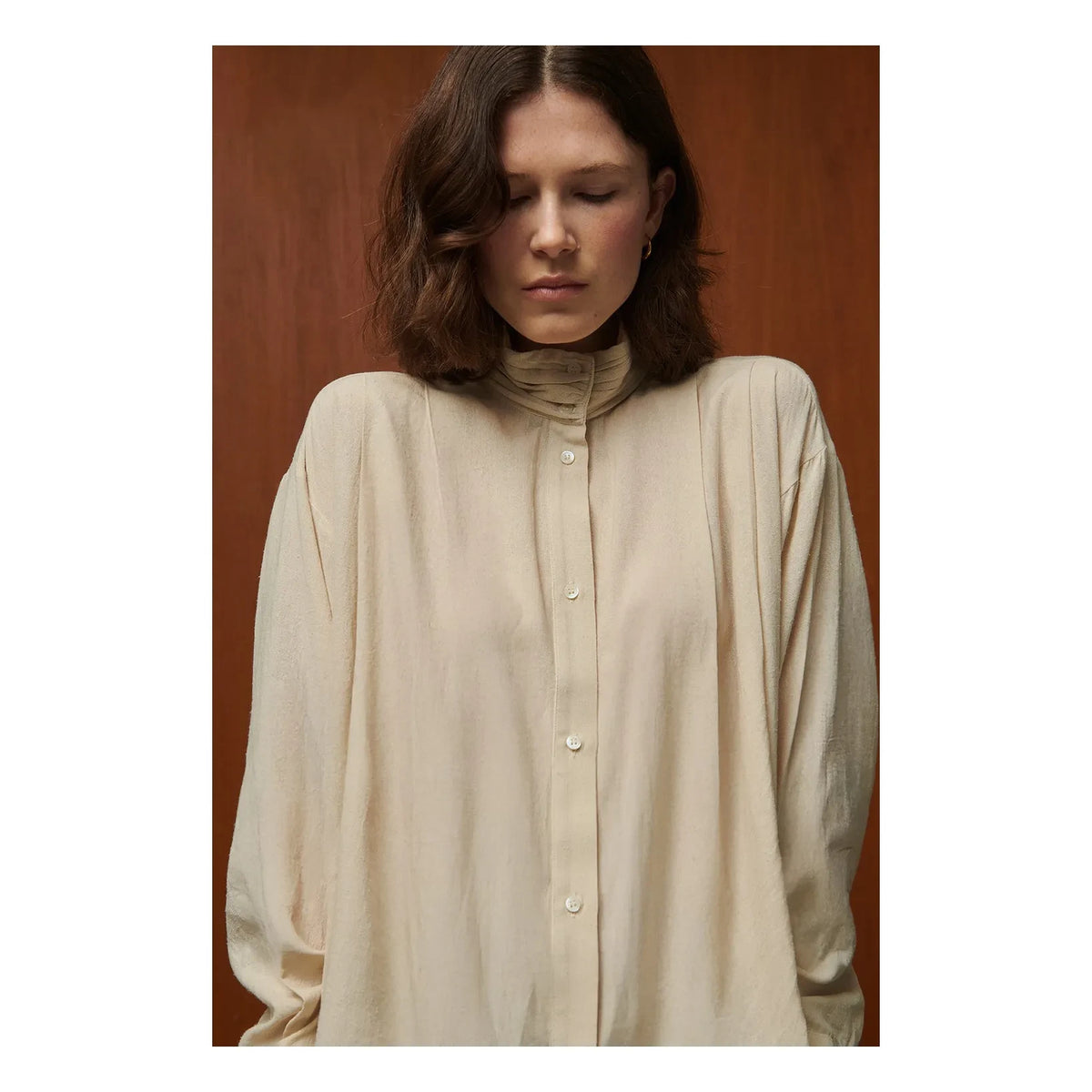 BELLEPIECE - Lee Silk Blouse | Latte