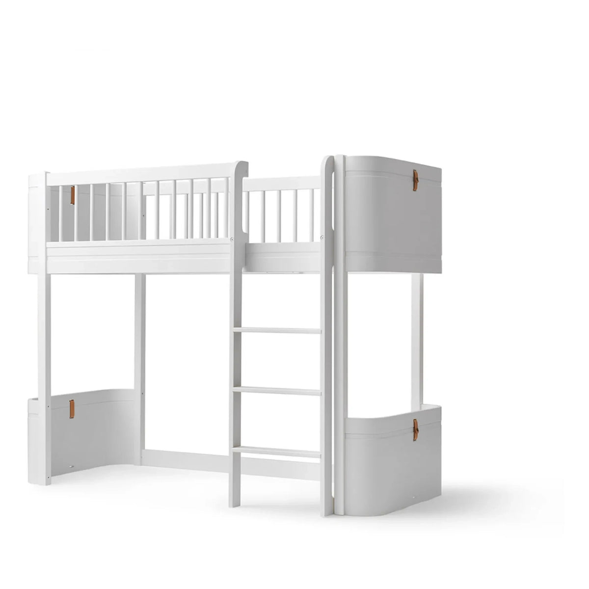 Oliver Furniture - Medium Height Wooden Mini+ Bed 68x162cm | White
