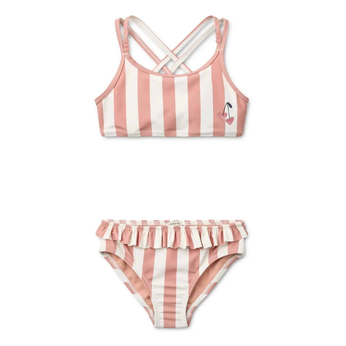 Liewood - Belle Rayé Recycled Fiber Swimsuit | Powder Pink