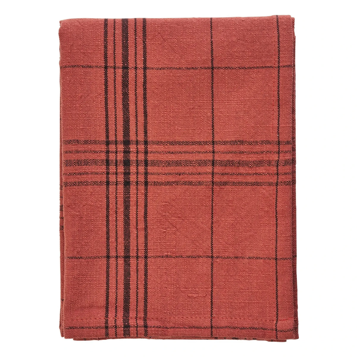 Madame Stoltz - Cotton plaid kitchen towel | Red