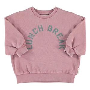 Piupiuchick - Lunch Break organic cotton sweatshirt | Pink