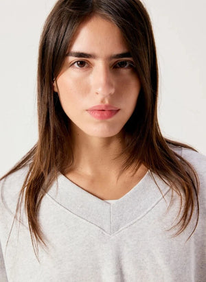 American Vintage - Baptown Cotton Sweatshirt | Grey melange