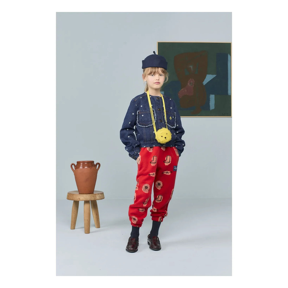 The Animals Observatory - Swift Pois Denim Jacket | Dark Blue