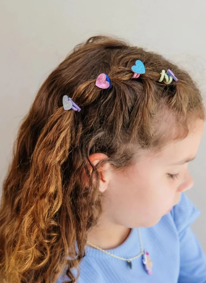 Mimi & Lula - 8-Piece Happy Hearts Hair Clip Set | Pink