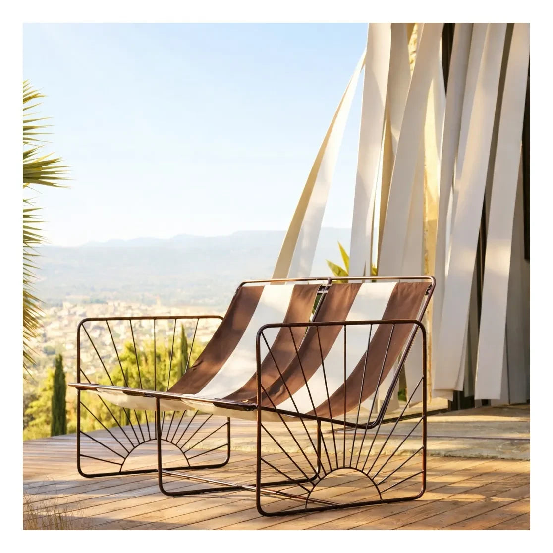Honoré - Eldorado Striped Bench | Brown