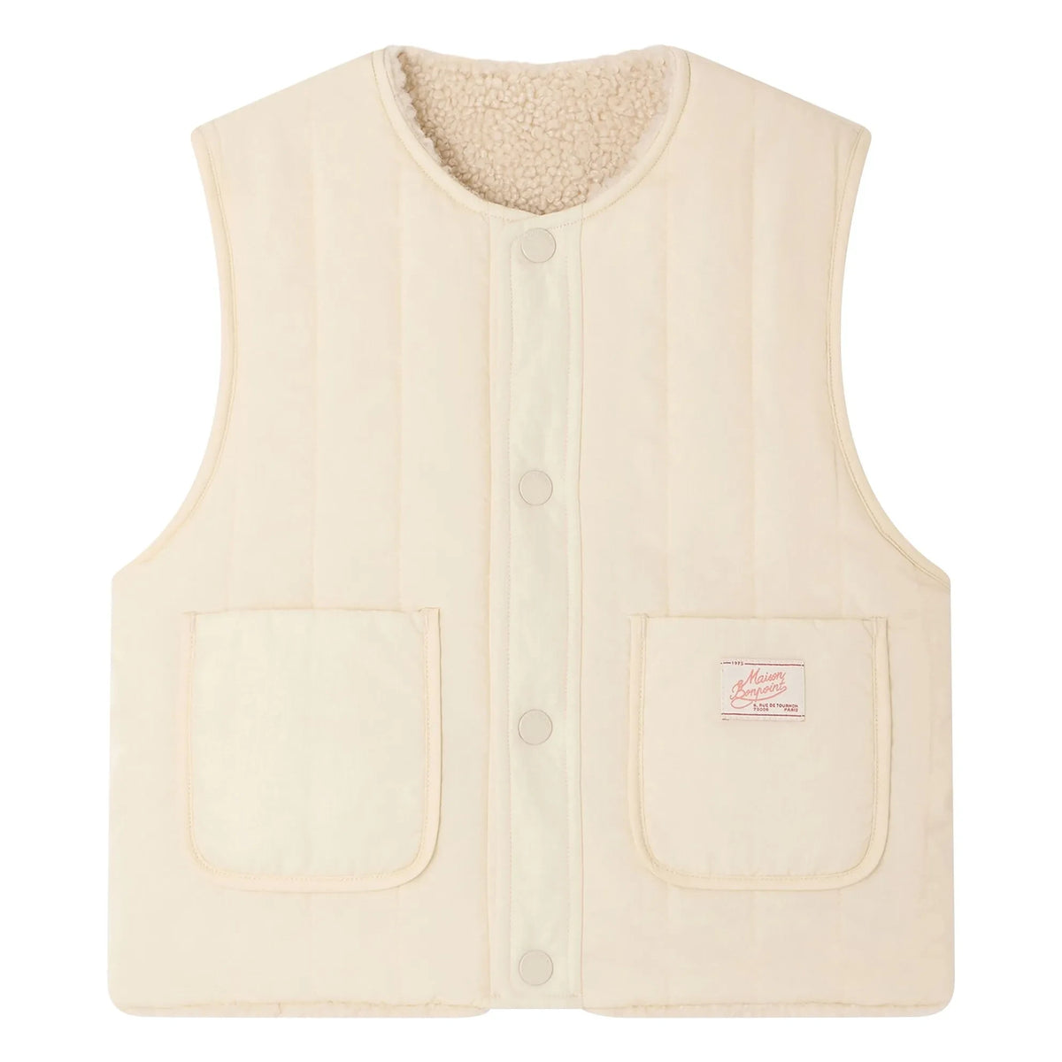Bonpoint - Maya Double-Sided Sleeveless Jacket | Ecru