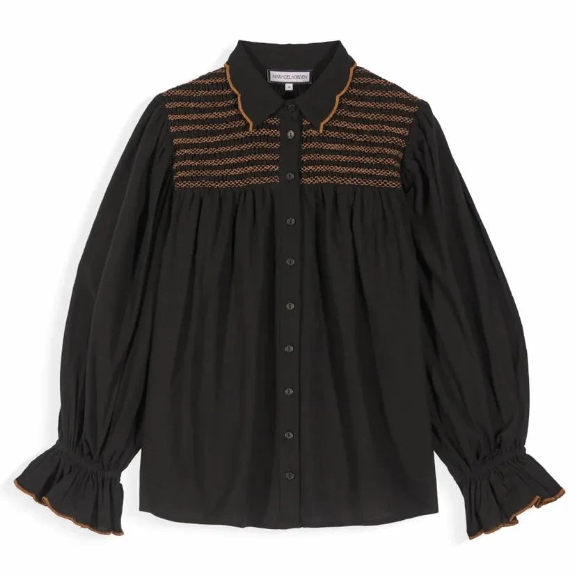 Maria de la Orden - Blossom Cotton Blouse | Black