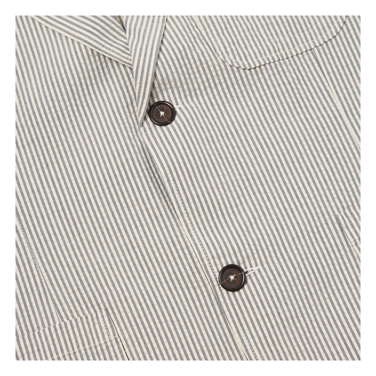 Universal Works - Striped Derby Jacket | Gray